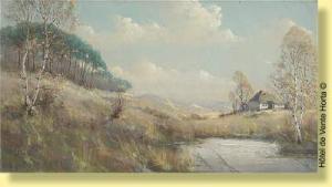COX Garstin 1892-1933,Paysage avec chaumière,Horta BE 2008-03-18