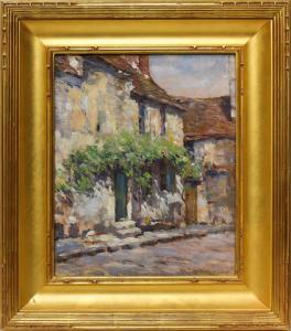 COX HERRICK Margaret 1865-1950,Village Street,1924,Clars Auction Gallery US 2019-12-14