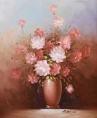 COX ROBERT 1934-2001,PINK FLOWERS IN A VASE,Ross's Auctioneers and values IE 2019-10-09