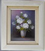 COX ROBERT 1934-2001,White Roses in a Vase,Rachel Davis US 2020-12-12