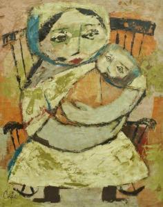 COYLE Terence 1925,Mother and child in a rocking chair,1950,Moore Allen & Innocent GB 2018-07-20