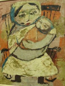 COYLE Terence 1925,Mother and child in a rocking chair,1950,Moore Allen & Innocent GB 2018-08-31