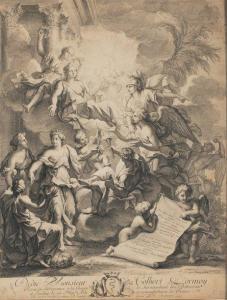 COYPEL Antoine 1661-1722,Allégorie des Arts Gravure,Brissoneau FR 2008-11-19