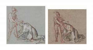 COYPEL Antoine 1661-1722,Studies of a woman kneeling at the feet of a soldi,Christie's GB 2013-01-31