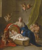 COYPEL Charles Antoine 1694-1752,The Virgin and Child surrounded by cherubim,Christie's 2019-07-05