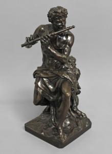 COYSEVOX Antoine 1640-1720,Pan and a Faun, seated playing a flute,1709,Lawrences GB 2022-04-08