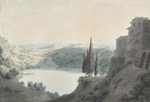 COZENS John Robert 1752-1799,Lake Nemi, looking towards Genzano,Christie's GB 2023-01-25