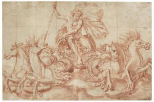 COZZA Francesco 1605-1682,Neptune in a chariot drawn by four hippocampi,Christie's GB 2024-02-01