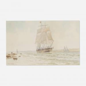 COZZENS Frederick Schiller,Untitled (Sailing Ship),1898,Rago Arts and Auction Center 2023-11-10