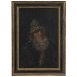 COZZOLINO Salvatore 1857-1927,Bearded Man with Hat,Brunk Auctions US 2017-09-16