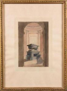 CRéPINET Alphonse 1826-1892,Le tombeau de Joseph Bonaparte aux Invalides,Osenat FR 2020-12-07