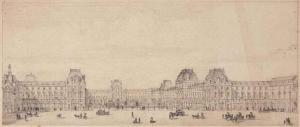 CRéPINET Alphonse 1826-1892,Vue générale du Louvre,Christie's GB 2015-04-14