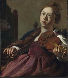CRABETH Wouter Pietersz. II 1593-1644,Sainte Cécile jouant du violon,Christie's GB 2015-11-12