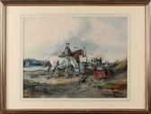 CRAEYVANGER Gysbertus 1810-1895,Traveling companion horse,1866,Twents Veilinghuis NL 2017-04-14