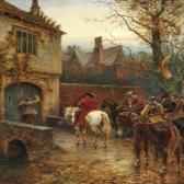 CRAFT E 1800,Soldiers knocking at the gate of a manor house,1876,Bruun Rasmussen DK 2014-06-10