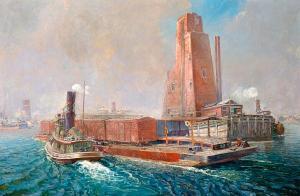 CRAFT Fred 1883-1935,Working the Hudson River, NYC tugs andbarges,1925,Bonhams GB 2011-05-25