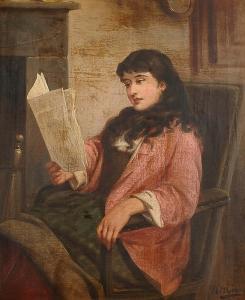 CRAIG H. Roland 1900-1900,A young girl reading the news,Bonhams GB 2004-03-09
