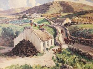 CRAIG James Humbert 1877-1944,Cottages At Dungloe Co Donegal,Gormleys Art Auctions GB 2014-03-04