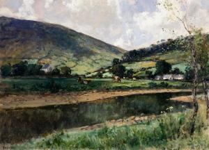 CRAIG James Humbert 1877-1944,Cows Grazing in Glendun,Morgan O'Driscoll IE 2024-04-09