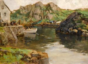 CRAIG James Humbert 1877-1944,THE HARBOUR, BUNBEG, COUNTY DONEGAL,Whyte's IE 2016-09-26