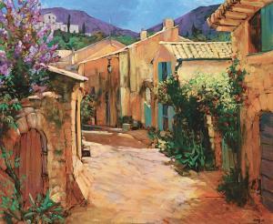 CRAIG Philip 1951,Street in Tuscany,2001,Levis CA 2024-04-21