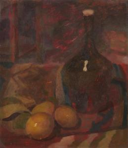 CRAIG Sybil 1901-1989,Still Life with Bottle and Fruit,Leonard Joel AU 2023-09-18