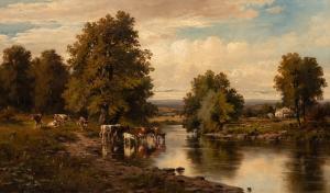 CRAIG Thomas Bigelow 1849-1924,Cows in a Landscape,1878,Hindman US 2023-10-26