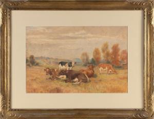 CRAIG Thomas Bigelow 1849-1924,Cows in a pasture,Eldred's US 2024-04-04