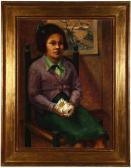 CRAIG Tom 1909-1969,Portrait of a young girl holding daisies,John Moran Auctioneers US 2008-06-24