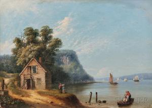 CRAIG William 1829-1875,Boat House at Fort Lee,1863,Skinner US 2014-09-19