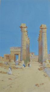 CRAKER E Maxwell,Egyptian landscape with columns and figures,Serrell Philip GB 2009-03-19