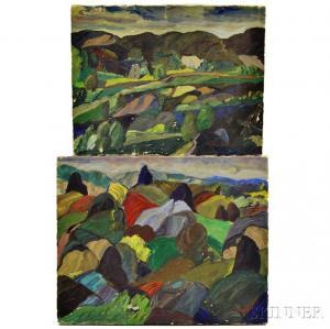 CRAM Leighton R 1895-1981,Abstract Landscapes,Skinner US 2015-08-13