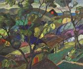 CRAM Leighton R 1895-1981,Tree in a Hilly Landscape,Skinner US 2015-04-02