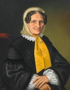 CRAMER Ernst 1809-1886,Portrait der Christine Friederike Saunow,1864,Van Ham DE 2018-01-31