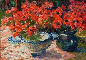 CRAMER Helene 1844-1916,Still Life with Flowers,Stahl DE 2015-06-20