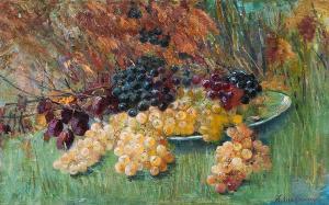 CRAMER Helene 1844-1916,Still Life with Grapes,Stahl DE 2015-06-20
