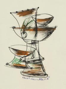 CRAMER Konrad 1888-1963,Cups and Saucers,Shapiro Auctions US 2011-04-16