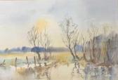 CRAMPTON Ronald 1905-1985,Winter Light, Hoveton Fen, Norfolk,Keys GB 2022-07-22