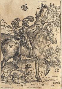 CRANACH Lucas I 1472-1553,Lord and Lady on Horseback,Artmark RO 2017-11-23