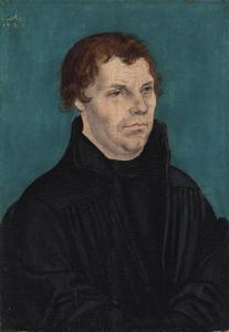 CRANACH Lucas I 1472-1553,Portrait of Martin Luther,1483,Christie's GB 2012-07-03