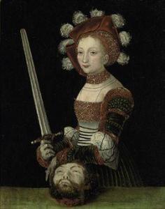 CRANACH Lucas II 1515-1586,Judith with the head of Holofernes,Christie's GB 2010-10-29