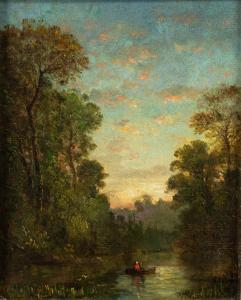 CRANCH Christopher P 1813-1892,Romantic boat-trip by sunset,Nagel DE 2021-06-09
