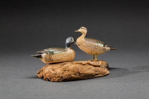 CRANDALL Horace L. 1892-1969,Miniature Blue-Winged Teal Pair,Copley US 2014-07-25
