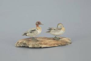 CRANDALL Horace L. 1892-1969,Miniature Green-Winged Teal Pair,1950,Copley US 2022-03-05