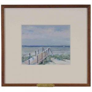 CRANFORD SMITH HAUGHTON 1887-1983,A Boardwalk at Pawleys,1952,Brunk Auctions US 2017-09-16