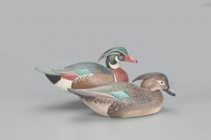 CRANMER William H. 1917-2008,Pair of Wood Duck,c.1960,Copley US 2022-03-04