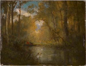 Crannell MINOR Robert 1839-1904,Flusspartie im Wald bei Barbizon,Galerie Bassenge DE 2022-12-01
