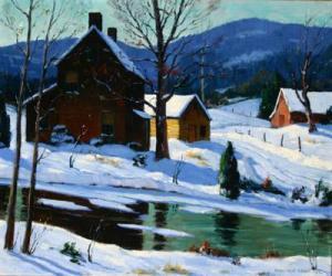 CRAVEN Edgar Malin 1891-1972,New England Winter Landscape,1953,Weschler's US 2004-12-04