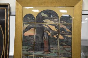 CRAWFORD Ester Mabel 1872-1958,framed triptych of a religious scene,Nadeau US 2021-06-12