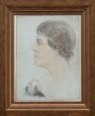 CRAWFORD Josephine Marien 1878-1952,Self-Portrait,Neal Auction Company US 2023-03-30